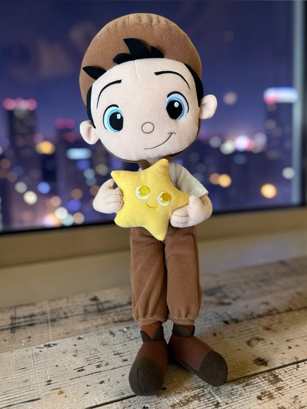 Disney Pixar La Luna Short film Bambino Boy W/Star Backwards Hat 15" Plush